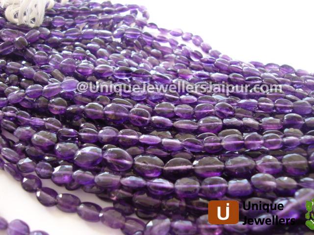 Amethyst Faceted Oval Beads